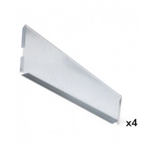 Coppia divisori trapezoidali zincati aggiuntivi, L16 x P593 x H187 mm
