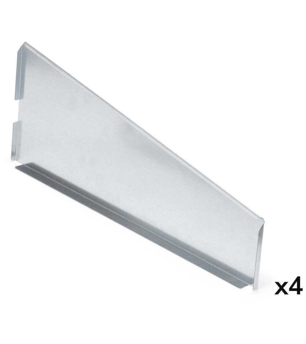 Coppia divisori trapezoidali zincati aggiuntivi, L16 x P593 x H187 mm