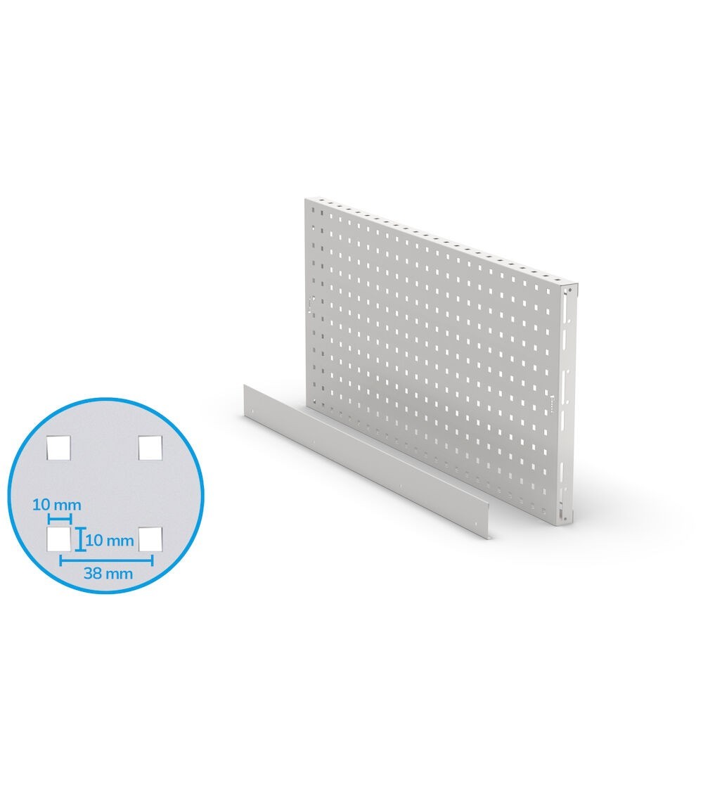 Mensola pannello portautensili con bordo, 953x456mm