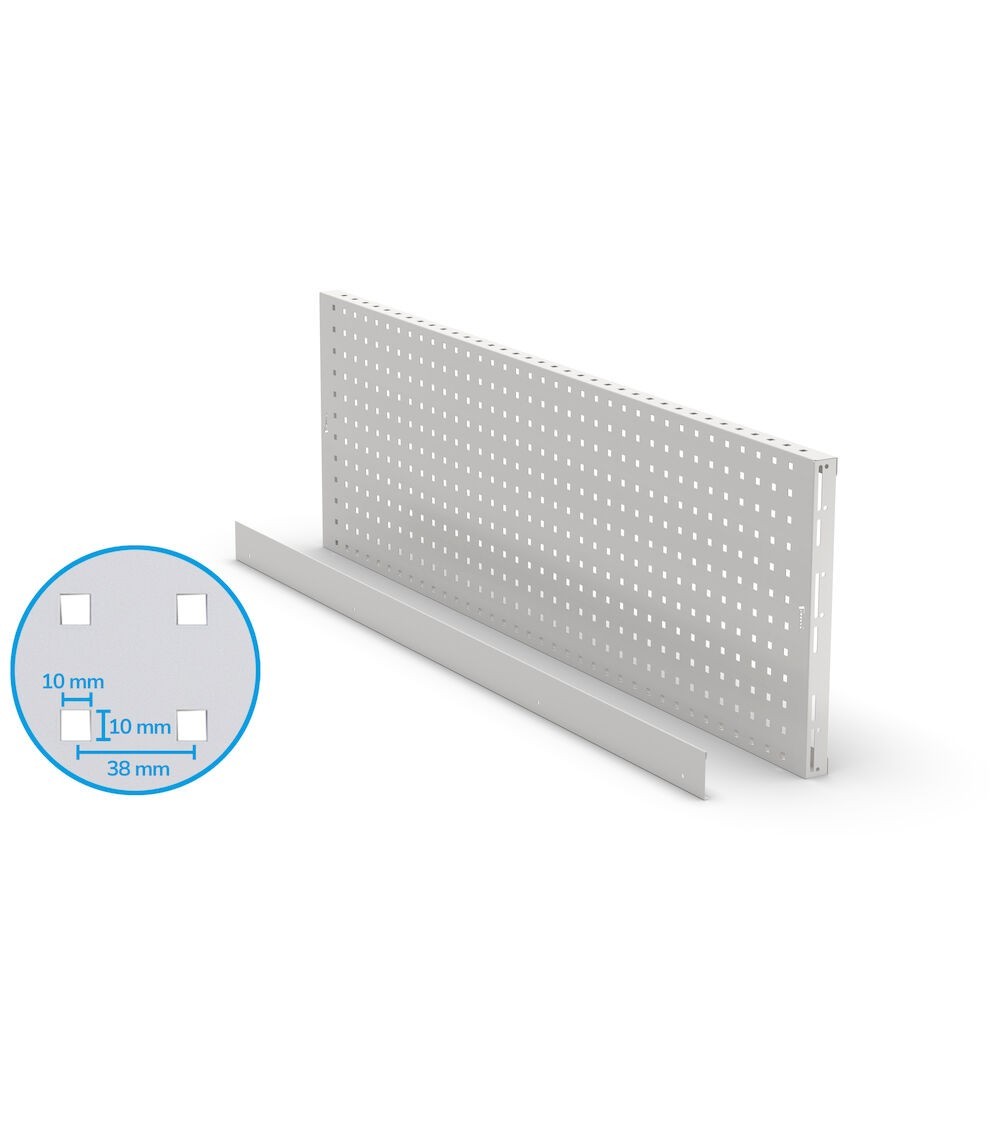 Mensola pannello portautensili con bordo, 1440x456 mm