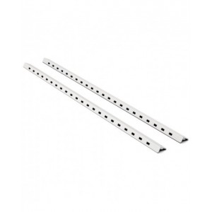 Coppia staffe di fissaggio dell'armadio tapparella ai montanti biasolati