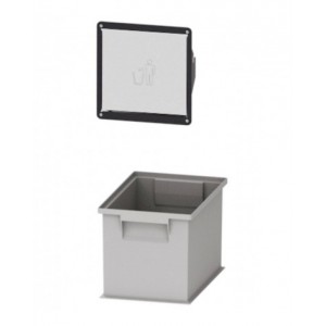 Trappe en acier inox avec supports pour compartiment à déchets Garage