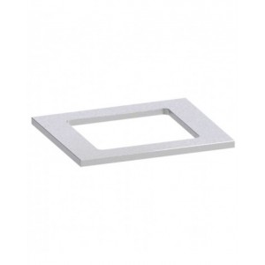 Garage shelf for satin stainless steel sink