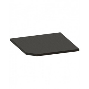 Garage shelf for rubberised steel corner