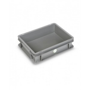 Contenitore Euro in polipropilene riciclato, L400 x P300 x H100mm, maniglie a conchiglia