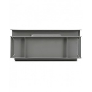 Contenitore Euro in polipropilene riciclato, L400 x P300 x H130mm, maniglie a conchiglia