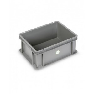 Contenitore Euro in polipropilene riciclato, L400 x P300 x H170mm, maniglie a conchiglia