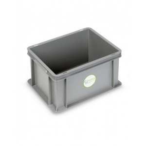 Contenitore Euro in polipropilene riciclato, L400 x P300 x H220mm, maniglie a conchiglia