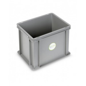 Contenitore Euro in polipropilene riciclato, L400 x P300 x H320mm, maniglie a conchiglia