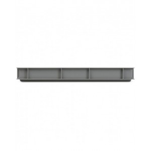 Contenitore Euro in polipropilene riciclato, L600 x P400 x H70mm, maniglie chiuse