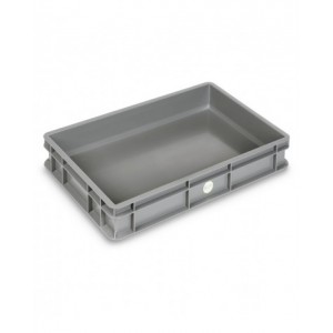 Contenitore Euro in polipropilene riciclato, L600 x P400 x H100mm, maniglie chiuse