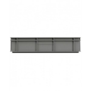 Contenitore Euro in polipropilene riciclato, L600 x P400 x H130mm, maniglie chiuse