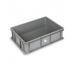 Contenitore Euro in polipropilene riciclato, L600 x P400 x H170mm, maniglie chiuse