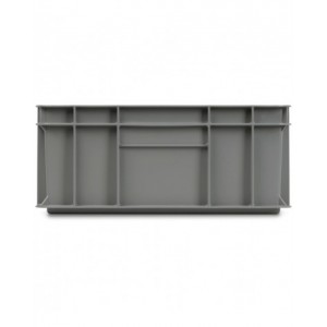 Contenitore Euro in polipropilene riciclato, L600 x P400 x H170mm, maniglie chiuse