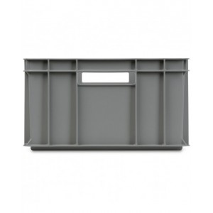 Contenitore Euro in polipropilene riciclato, L600 x P400 x H220mm, maniglie aperte