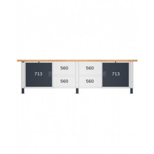 Banco da lavoro Work Master BR, 300cm