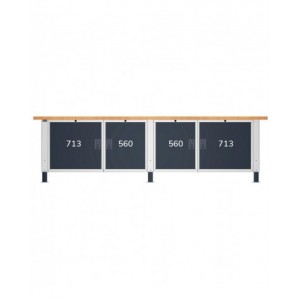 Banco da lavoro Work Master BR, 300cm