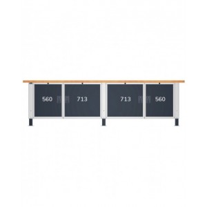 Banco da lavoro Work Master BR, 300cm