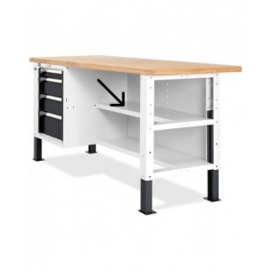 Semipiano aggiuntivo, L1680 x P305 x H35 mm