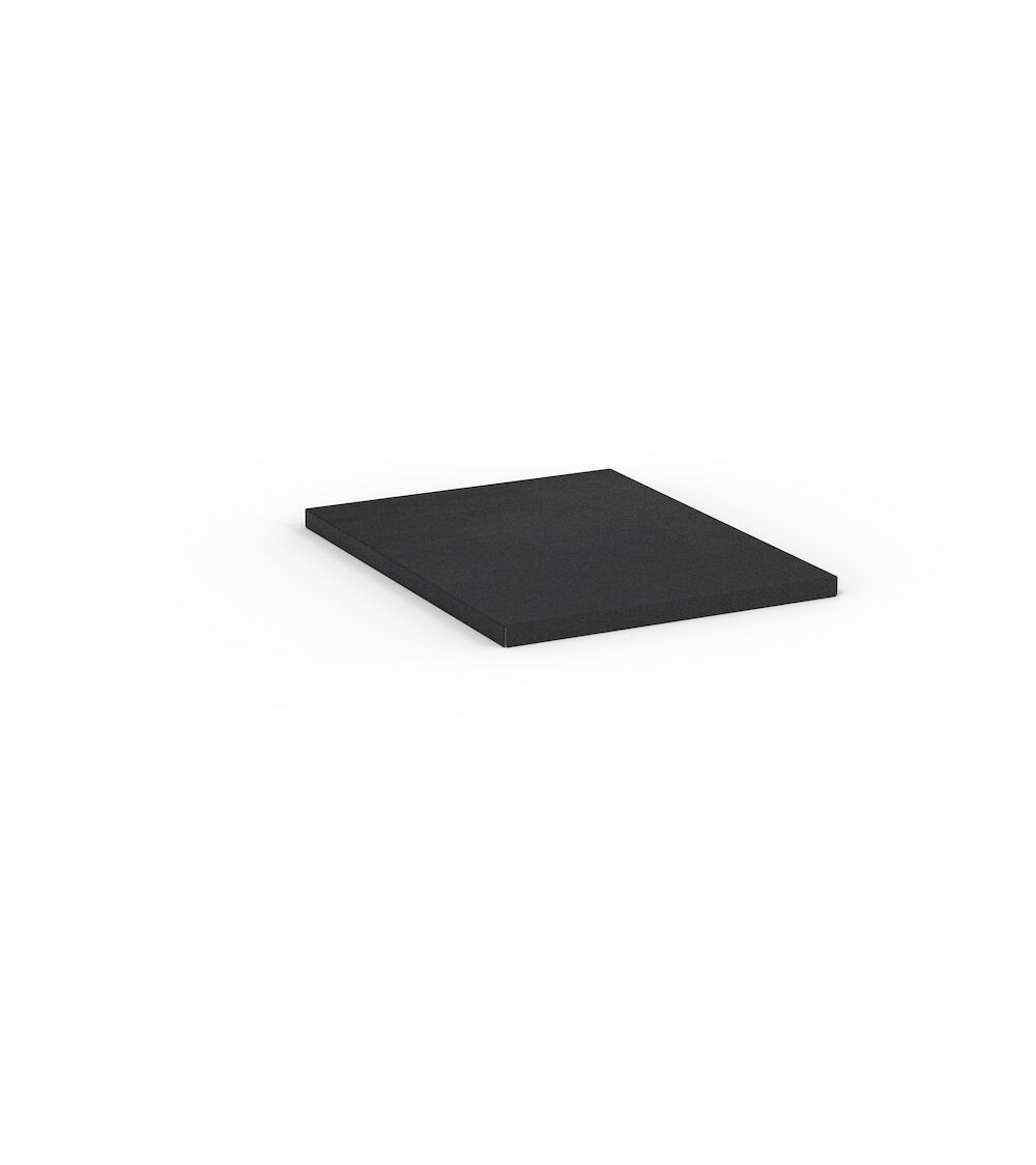 Top in acciaio gommato, L561 x P726 x H23 mm