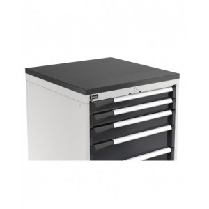 Top in acciaio gommato, L561 x P573 x H23 mm