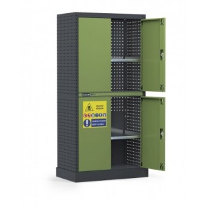 Armadio per fitosanitari, pesticidi e prodotti chimici con vasca stagna esterna, L944 x P540 x H1900 mm