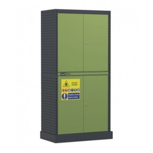 Armadio per fitosanitari, pesticidi e prodotti chimici con vasca stagna esterna, L944 x P540 x H1900 mm