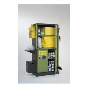 Armadio per fitosanitari, pesticidi e prodotti chimici con vasca stagna esterna, L944 x P540 x H1900 mm