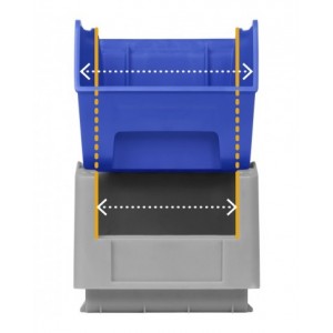 Contenitore salvaspazio in polipropilene Picking Box Air, mis. 2