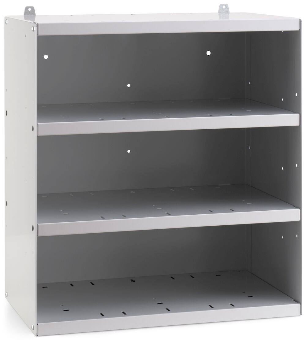 Scaffale vuoto a 4 piani per contenitori RK Box Air, L496 x P304 x H546 mm