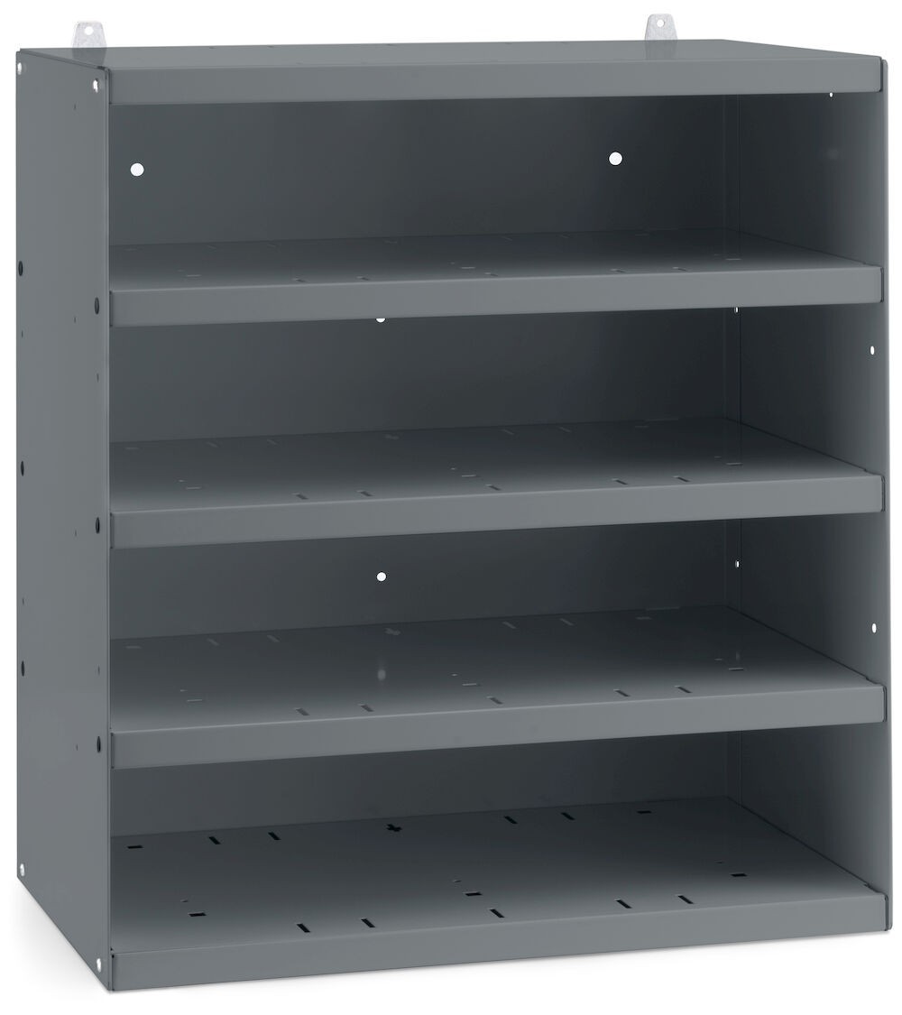 Scaffale vuoto a 5 piani per contenitori RK Box, L496 x P304 x H546 mm