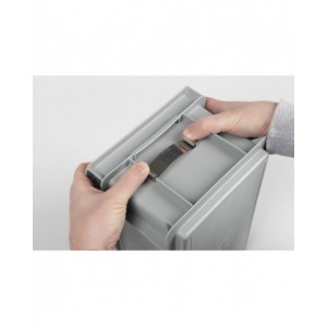 Porta etichette per cassetta Euro Box, L84 x P13 x H20 mm