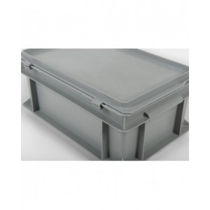 Coperchio a cerniera in polipropilene per cassetta Euro Box, L300 x P200 x H22 mm