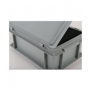 Coperchio a cerniera in polipropilene per cassetta Euro Box, L300 x P200 x H22 mm