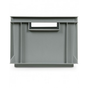 Contenitore Euro Box, L400 x P300 x H220 mm, fondo rinforzato, maniglie aperte