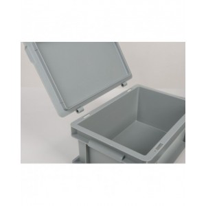 Coperchio a cerniera in polipropilene per cassetta Euro Box, L400 x P300 x H22 mm