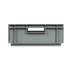 Contenitore Euro Box, L600 x P400 x H150 mm, fondo rinforzato, maniglie aperte