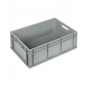 Contenitore Euro Box, L600 x P400 x H215 mm, fondo rinforzato, maniglie aperte