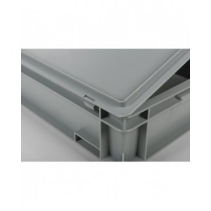 Coperchio a cerniera in polipropilene per cassetta Euro Box, L600 x P400 x H22 mm