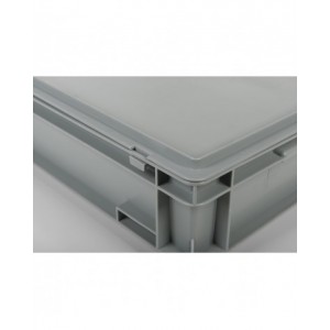Coperchio a cerniera in polipropilene per cassetta Euro Box, L600 x P400 x H22 mm