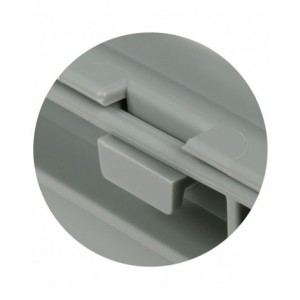 Coperchio a cerniera in polipropilene per cassetta Euro Box, L600 x P400 x H22 mm