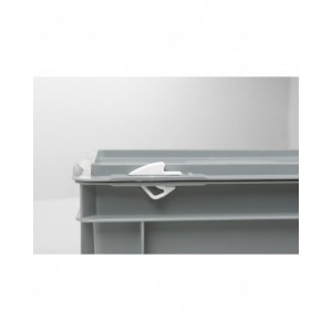 Gancio a scatto per coperchio Euro Box, L32 x P8 x H26 mm