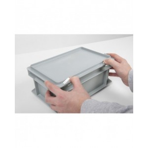 Gancio a scatto per coperchio Euro Box, L32 x P8 x H26 mm