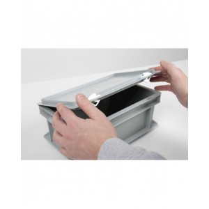 Gancio a scatto per coperchio Euro Box, L32 x P8 x H26 mm