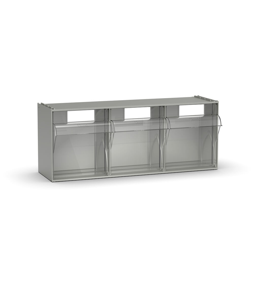 Cassettiera porta minuteria Visual Box, 3 cassetti, L600 x P210 x H242 mm