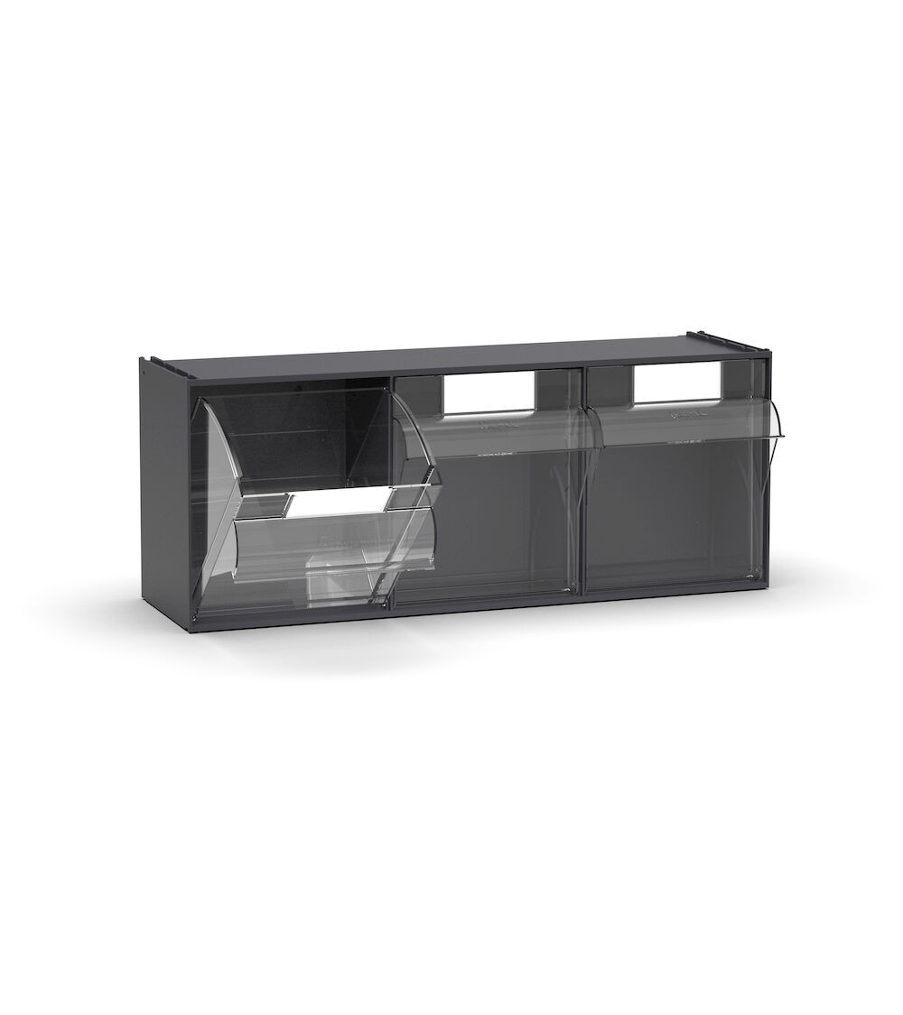 Cassettiera porta minuteria Visual Box, 3 cassetti, L600 x P210 x H242 mm