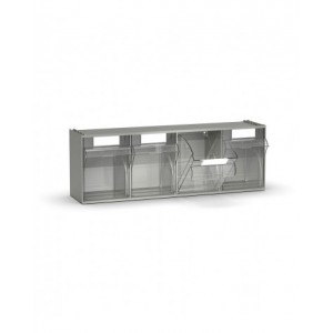 Cassettiera porta minuteria Visual Box, 4 cassetti, L600 x P178 x H206 mm