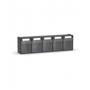 Cassettiera porta minuteria Visual Box, 5 cassetti, L600 x P140 x H168 mm