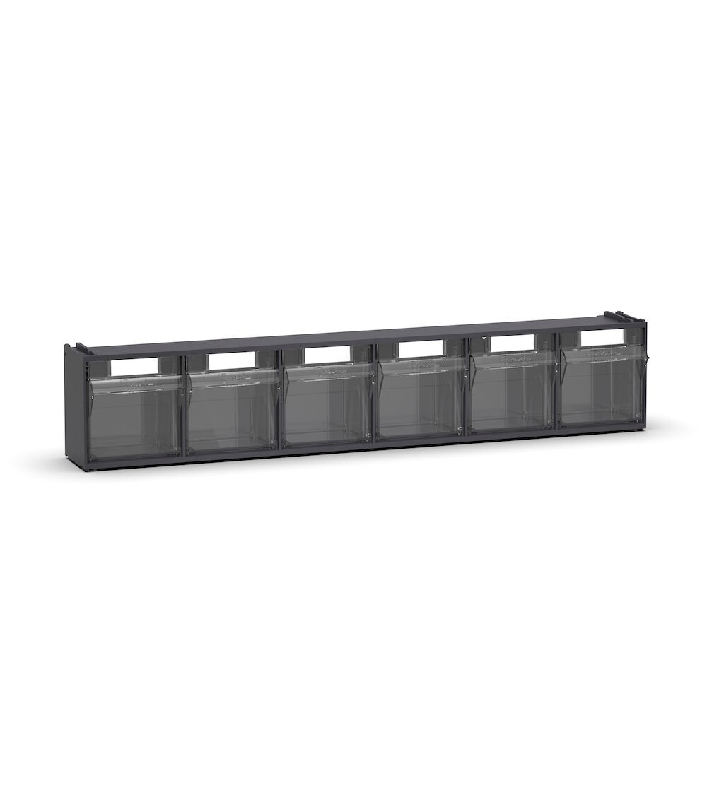 Cassettiera porta minuteria Visual Box, 6 cassetti, L600 x P96 x H112 mm