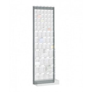 Telaio da parete per cassettiere Visual Box, L602 x P22 x H2000 mm